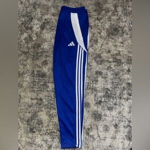 Adidas Men Royal Blue Joggers with White Stripes